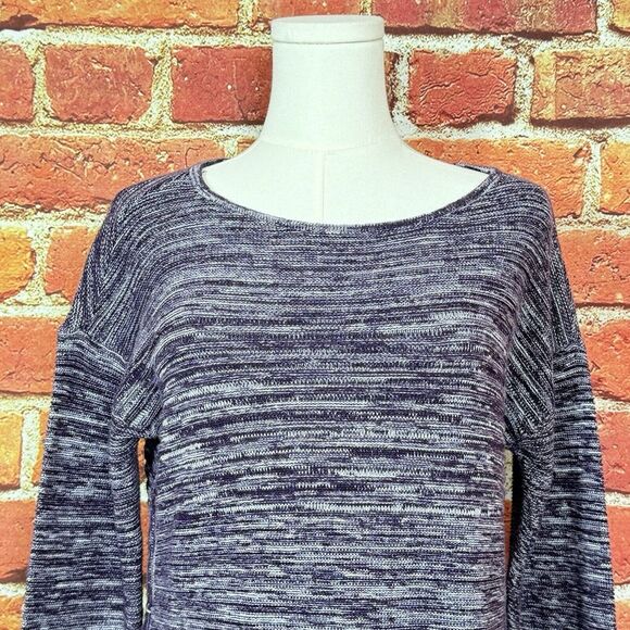 Ellen Tracy Sweaters - Ellen‎ Tracy Bordeaux Ivory Tunic Sweater Cotton Blend Long Sleeve Size Medium